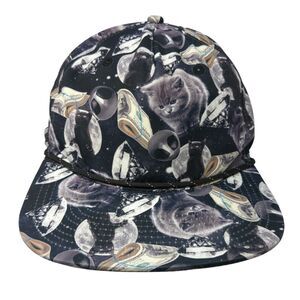 CRSHR Slideback Hat Multicolor OS Adjustable Patch Logo All Over Print Rope